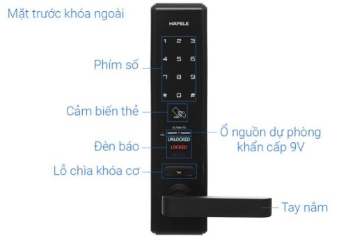 Khóa điện tử Hafele EL7200-TC 912.05.714 – Thân khóa nhỏ - 7
