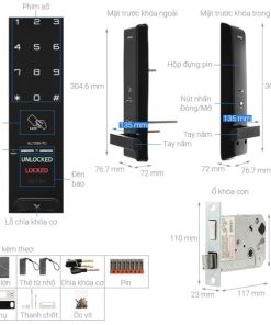 Khóa điện tử Hafele EL7200-TC 912.05.714 – Thân khóa nhỏ - 15