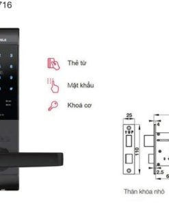 Khóa điện tử Hafele EL7500 912.05.716 – Màu xám/thân khóa nhỏ