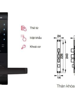 Khóa điện tử Häfele EL7500 912.05.733 – Màu đen/thân khóa lớn