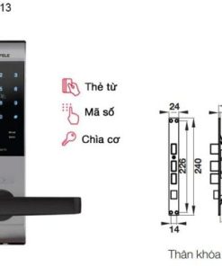 Khóa điện tử Häfele EL7500 912.05.713 – Màu bạc/thân khóa lớn