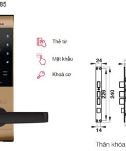 Khóa điện tử Häfele EL7500-TC 912.05.685 – Màu vàng hồng/thân khóa lớn