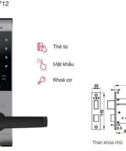 Khóa điện tử Hafele EL7500 912.05.712 – Màu bạc/thân khóa nhỏ