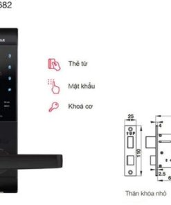 Khóa điện tử Häfele EL7500 912.05.682 – Màu đen/thân khóa nhỏ