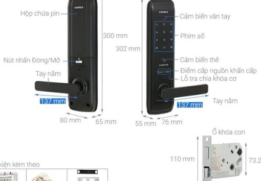 Khóa điện tử vân tay EL7800 TCS Hafele 912.05.763 - 17