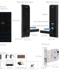Khóa điện tử Hafele EL7900-TCB màu đen thân nhỏ 912.05.640 - 14 Khóa điện tử Hafele EL7900-TCB màu đen thân nhỏ 912.05.640 - 13