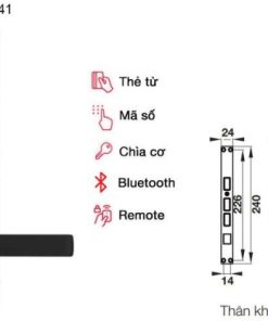 Khóa điện tử Häfele EL7900-TCB màu đen thân lớn 912.05.641