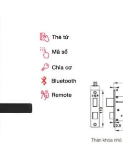 Khóa điện tử Hafele EL7900-TCB màu đen thân nhỏ 912.05.640