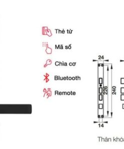 Khóa điện tử Hafele EL7900-TCB màu xám thân lớn 912.05.647