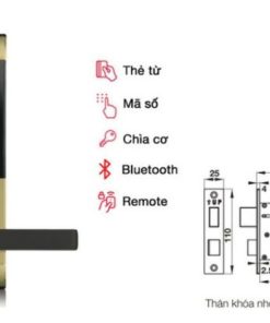 Khóa điện tử Hafele EL7900-TCB – thân nhỏ màu vàng 912.05.649