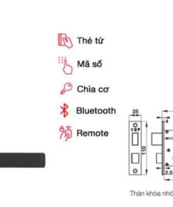 Khóa điện tử Häfele EL7900-TCB thân nhỏ màu vàng hồng 912.05.652