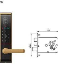 Khóa điện tử vân tay Hafele EL9000 Màu vàng 912.05.376