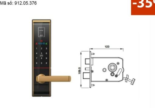 Khóa điện tử vân tay Hafele EL9000 Màu vàng 912.05.376 - 1
