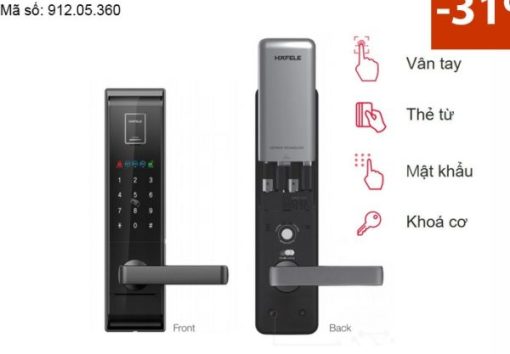 Khóa điện tử vân tay Häfele EL9000-TCS Màu xám 912.05.360 - 1
