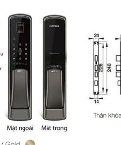 Khóa điện tử vân tay Häfele EL9500-TCS 912.05.353 Màu Vàng