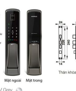 Khóa điện tử vân tay Häfele EL9500-TCS 912.05.315 Màu Xám
