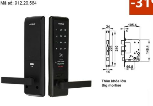 Khóa điện tử Häfele EL7200-TC 912.05.715 – Thân khóa lớn - 1