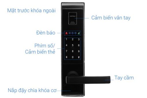 Khóa điện tử vân tay Hafele EL9000-TCS Màu đen 912.05.378 - 9