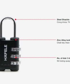 Ổ khoá số du lịch DIY Häfele 482.09.004 - 9