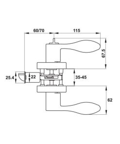 Khóa tay nắm gạt cho WC Hafele 499.63.996 - 10 Khóa tay nắm gạt cho WC Hafele 499.63.996 - 9
