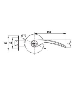 Khóa tay nắm gạt cho WC Hafele 499.63.996 - 8 Khóa tay nắm gạt cho WC Hafele 499.63.996 - 7