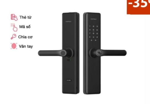 Khóa vân tay Hafele DL7600 màu đen mờ 912.20.230 - 1