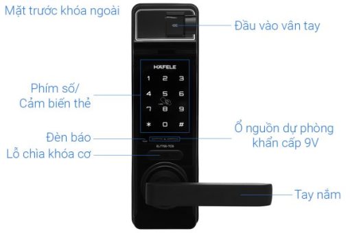 Khóa điện tử vân tay Hafele EL7700-TCS 912.05.584 – Thân khóa lớn - 13