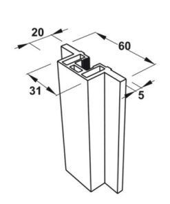 Khung bên No.52h màu đen 3m Hafele 403.75.355