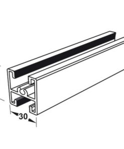 Thanh chia giữa No.51 màu bạc 3m Hafele 403.75.372