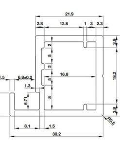 Thanh nhôm màu đen mờ S02 Hafele 563.58.333