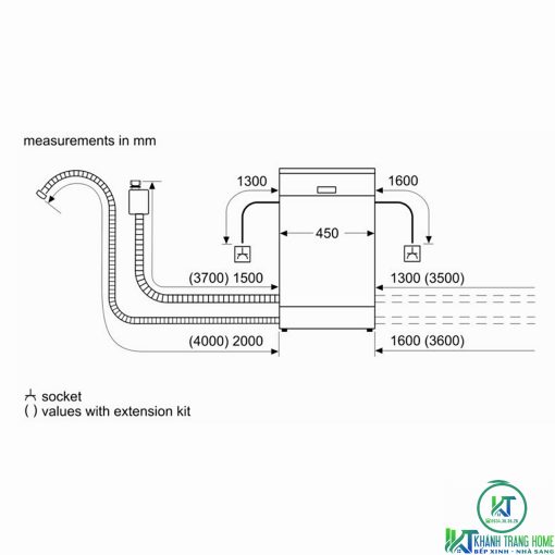 MÁY RỬA BÁT BOSCH BÁN ÂM SPI2HKS59E SERIE 2 9 BỘ - 13