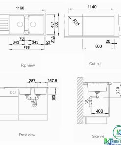 Chậu Rửa Bát Blanco LEXA 8 – 524961 Grey - 9