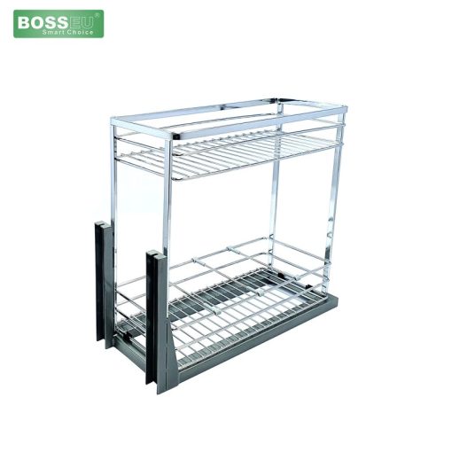 GIÁ GIA VỊ INOX NAN DẸT MẠ CROM BOSSEU BS125G - 1