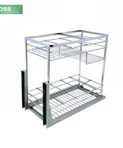 GIÁ GIA VỊ INOX NAN DẸT MẠ CROM BOSSEU BS130G