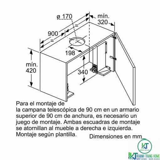 MÁY HÚT MÙI ÂM TỦ BOSCH DFS097K50 SERIE 8 NGANG 90CM - 13