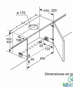 MÁY HÚT MÙI ÂM TỦ BOSCH DFS097K50 SERIE 8 NGANG 90CM - 50 MÁY HÚT MÙI ÂM TỦ BOSCH DFS097K50 SERIE 8 NGANG 90CM - 49