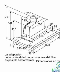 MÁY HÚT MÙI ÂM TỦ BOSCH DFS097K50 SERIE 8 NGANG 90CM - 52 MÁY HÚT MÙI ÂM TỦ BOSCH DFS097K50 SERIE 8 NGANG 90CM - 51