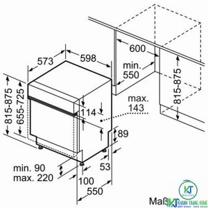 MÁY RỬA BÁT BOSCH BÁN ÂM SMI68MS04E SERIE 6 SẤY ZEOLITH - 33