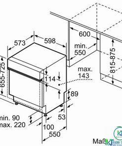 MÁY RỬA BÁT BOSCH BÁN ÂM SMI88TS46E SERIE 8 SẤY ZEOLITH - 26 MÁY RỬA BÁT BOSCH BÁN ÂM SMI88TS46E SERIE 8 SẤY ZEOLITH - 25