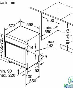 MÁY RỬA BÁT BOSCH SERIE 8 SMI8YCS01E BÁN ÂM SẤY ZEOLITH - 42 MÁY RỬA BÁT BOSCH SERIE 8 SMI8YCS01E BÁN ÂM SẤY ZEOLITH - 41
