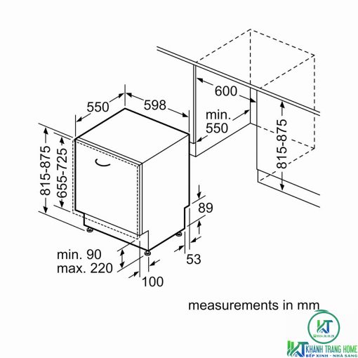 MÁY RỬA BÁT ÂM TỦ BOSCH SMV25BX03R SERIE 2 12 BỘ - 17