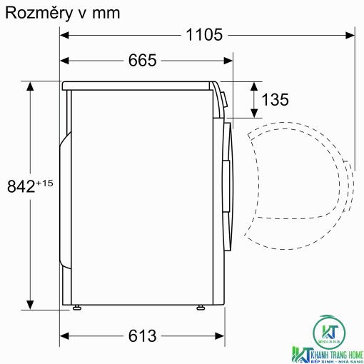 MÁY SẤY BOSCH SERIE 8 WTX87M90BY HEATPUMP 9KG - 13