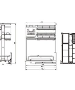 Rổ kéo để chai lọ OMERO MULTI Hafele 300mm 595.00.803 - 10 Rổ kéo để chai lọ OMERO MULTI Hafele 300mm 595.00.803