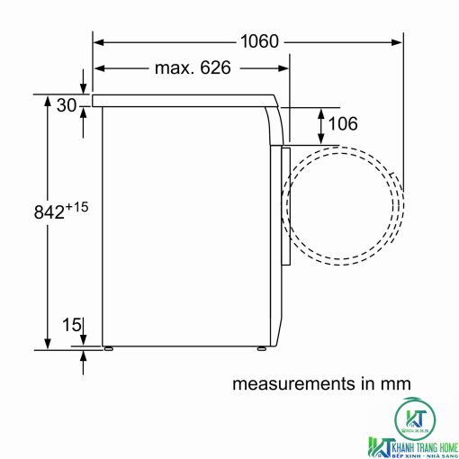 Máy sấy tụ hơi 7kg WTE84105GB - 5