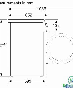 Máy sấy tụ hơi bơm nhiệt 9 Kg WTW87561SG - 8 Máy sấy tụ hơi bơm nhiệt 9 Kg WTW87561SG - 7