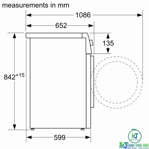 Máy sấy tụ hơi bơm nhiệt 9 Kg WTW87561SG - 3