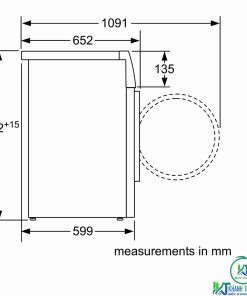 Máy sấy tụ hơi bơm nhiệt 8kg WTH85200GB - 12 Máy sấy tụ hơi bơm nhiệt 8kg WTH85200GB - 11