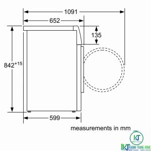 Máy sấy tụ hơi bơm nhiệt 8kg WTH85200GB - 11