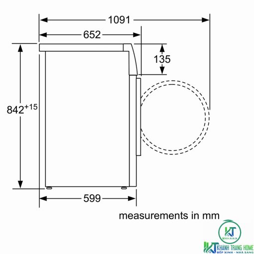 Máy sấy tụ hơi bơm nhiệt 8kg WTH85200GB - 5