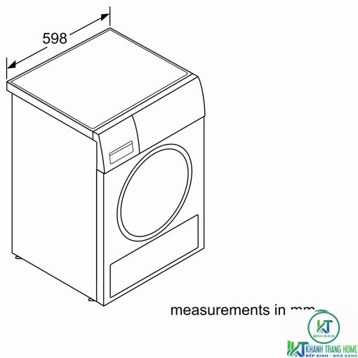 Máy sấy tụ hơi bơm nhiệt 8 Kg WTW876H8SG - 15